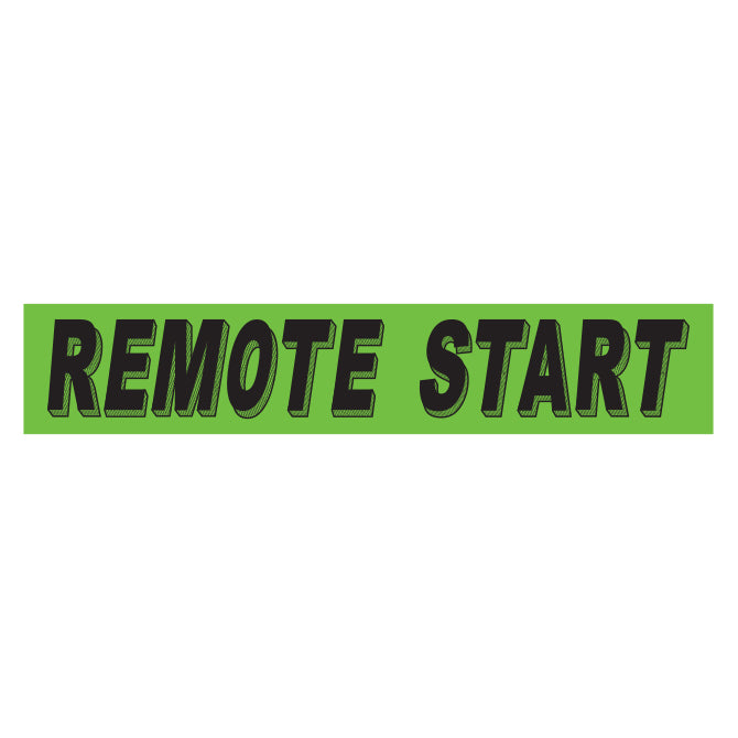 Flourescent Green & Black Slogan - Remote Start - Qty. 12