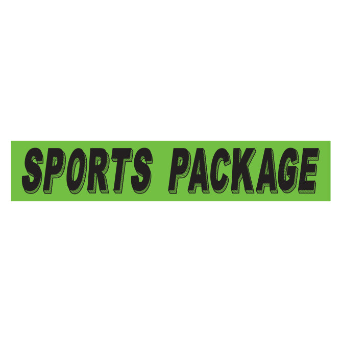 Flourescent Green & Black Slogan - Sports Package - Qty. 12