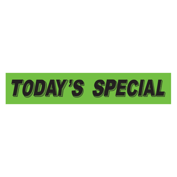 Flourescent Green & Black Slogan - Today's Special - Qty. 12