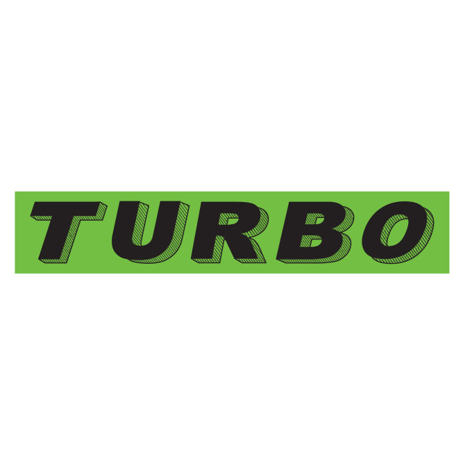 Flourescent Green & Black Slogan - Turbo - Qty. 12