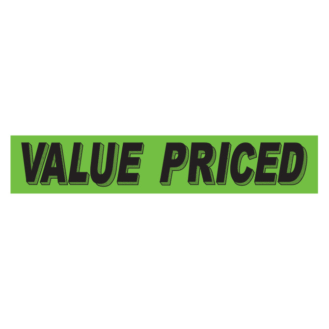 Flourescent Green & Black Slogan - Value Priced - Qty. 12
