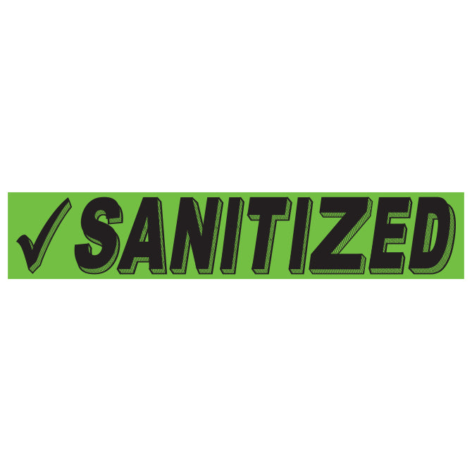 Flourescent Green & Black Slogan - Sanitized - Qty. 12