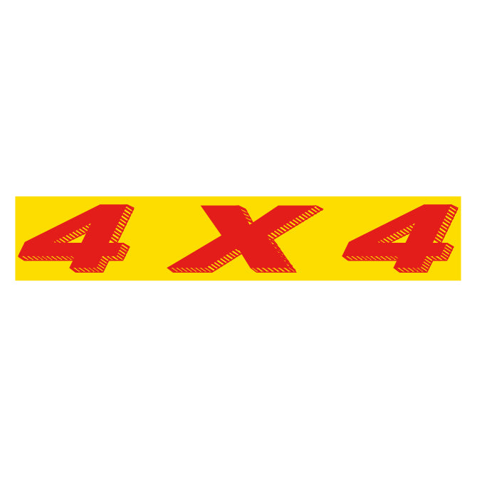 Yellow & Red Slogan - 4 X 4 - Qty. 12