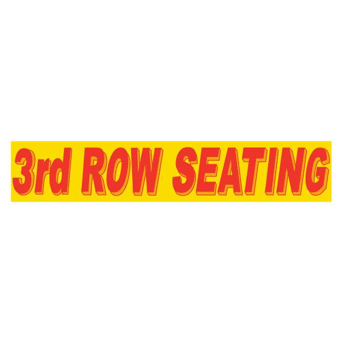 Yellow & Red Slogan - 3rd Row Seating - Qty. 12