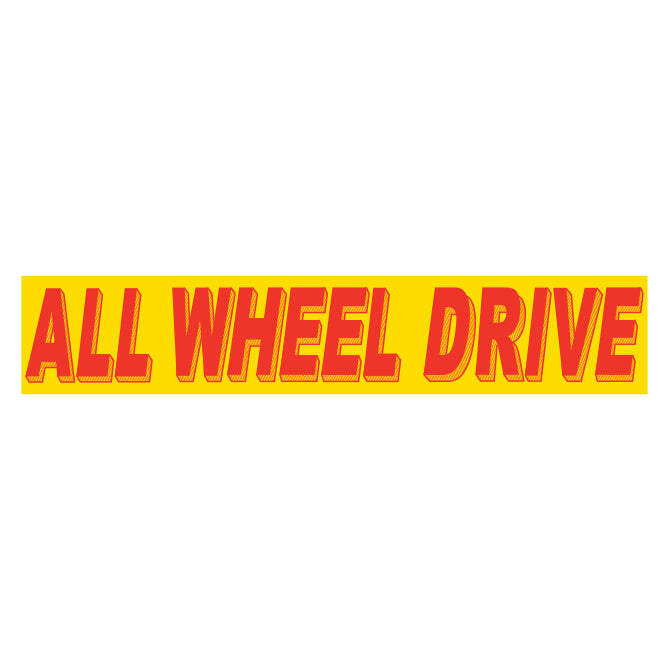 Yellow & Red Slogan - All Wheel Drive - Qty. 12