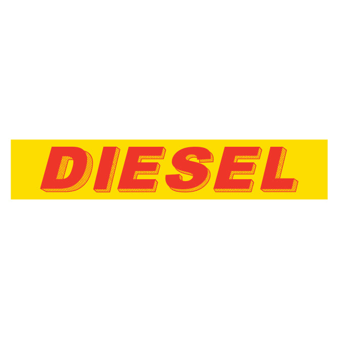 Yellow & Red Slogan - Diesel - Qty. 12