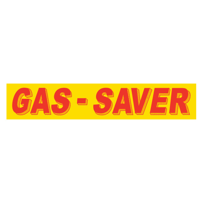 Yellow & Red Slogan - Gas Saver - Qty. 12