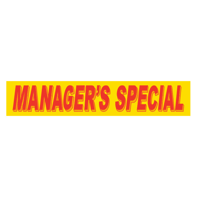 Yellow & Red Slogan - Manager's Special - Qty. 12
