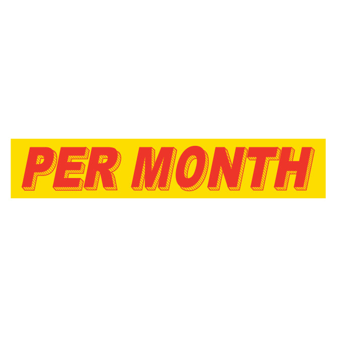 Yellow & Red Slogan - Per Month - Qty. 12