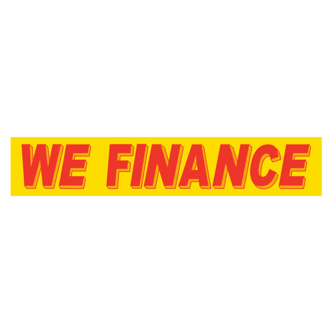 Yellow & Red Slogan - We Finance - Qty. 12