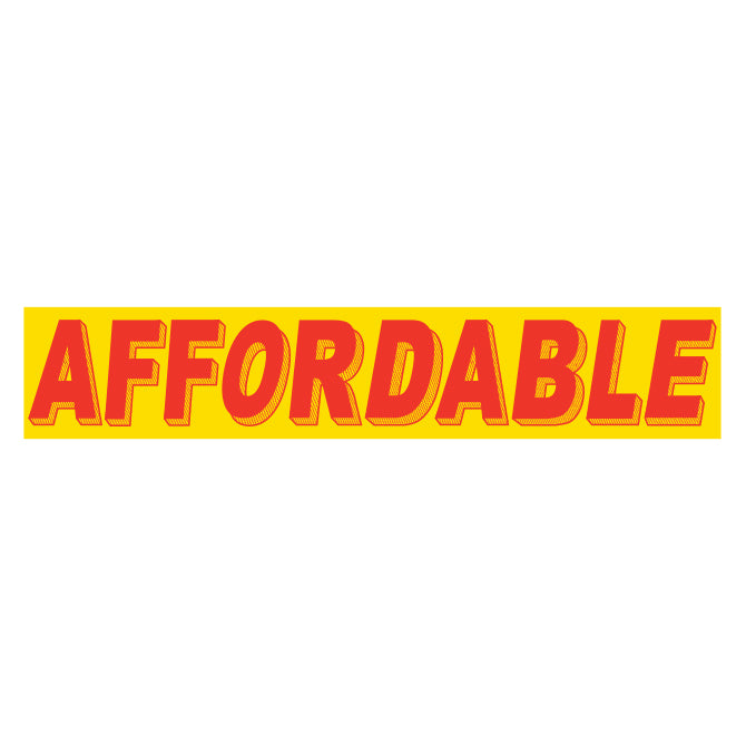 Yellow & Red Slogan - Affordable - Qty. 12