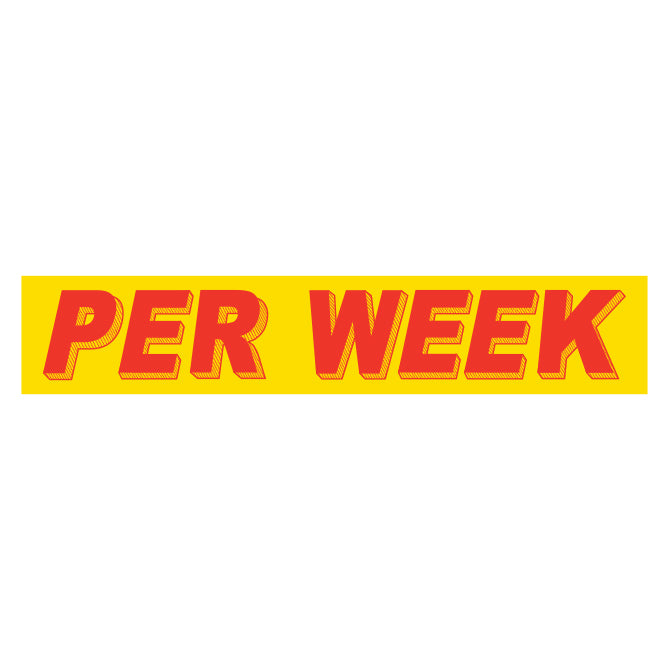 Yellow & Red Slogan - Per Week - Qty. 12
