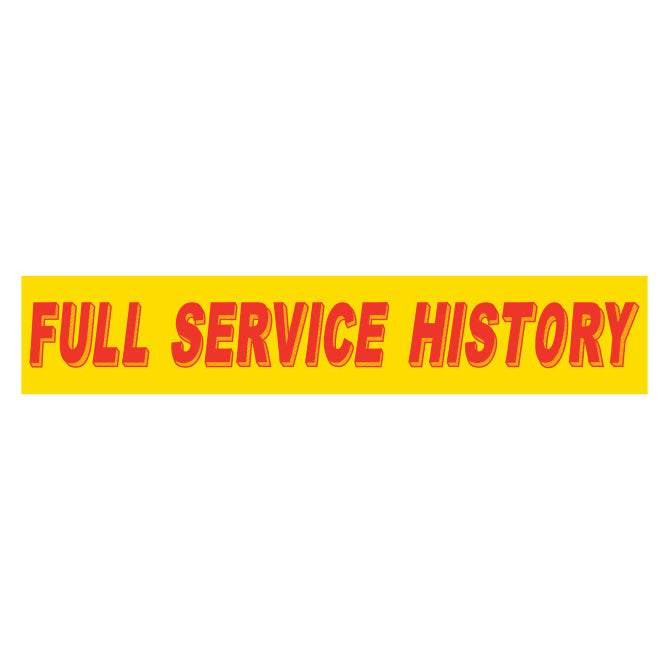 Yellow & Red Slogan - Full Service History - Qty. 12