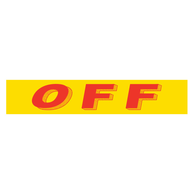 Yellow & Red Slogan - Off - Qty. 12