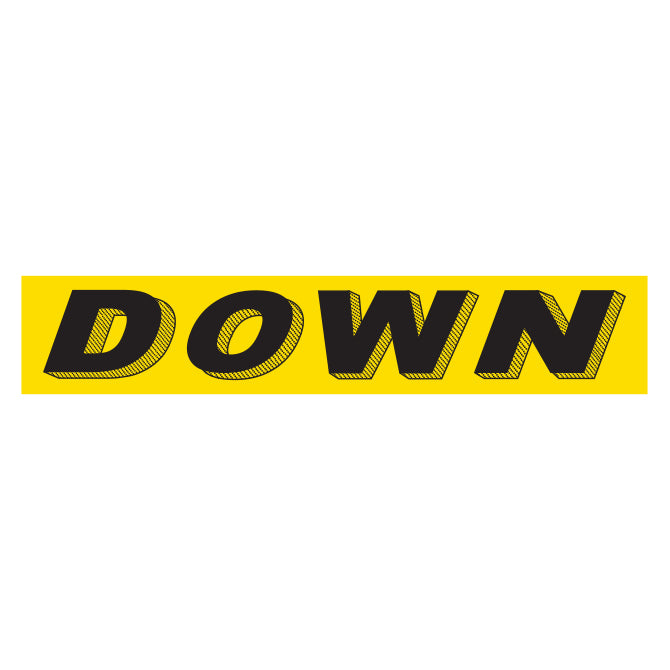 Yellow & Black Slogan - Down - Qty. 12