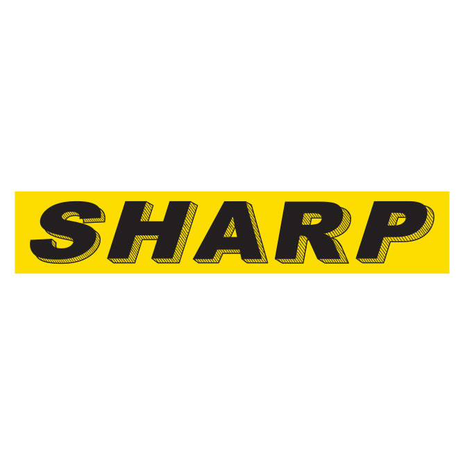 Yellow & BlackSlogan - Sharp - Qty. 12