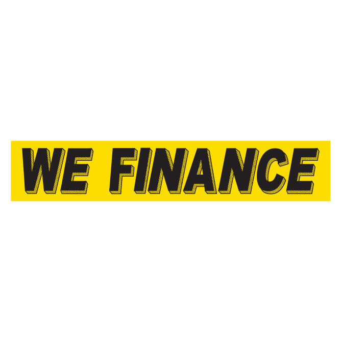 Yellow & Black Slogan - We Finance - Qty. 12