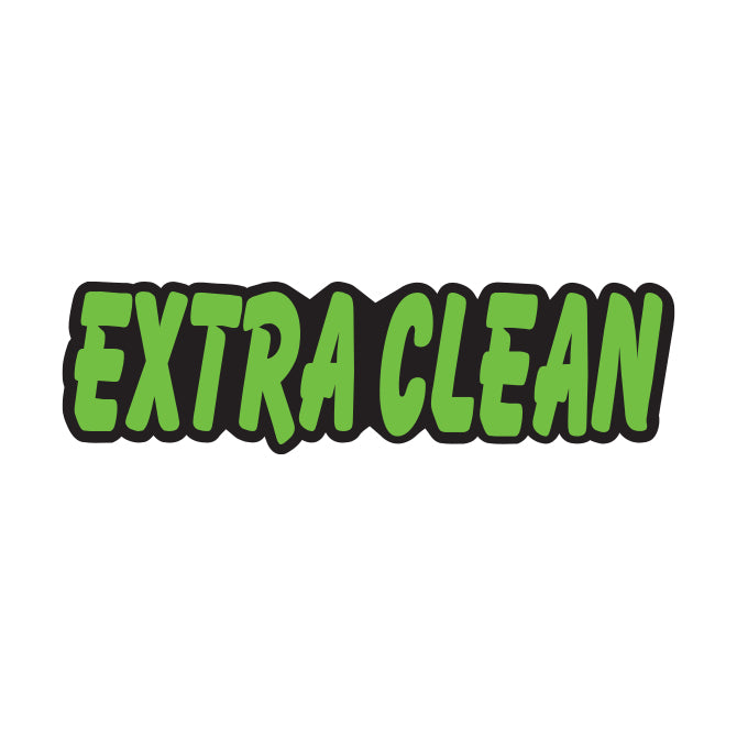 Green & Black Die Cut Slogan - Extra Clean - Qty. 12