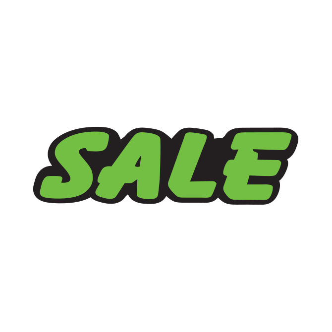 Green & Black Die Cut Slogan - Sale - Qty. 12