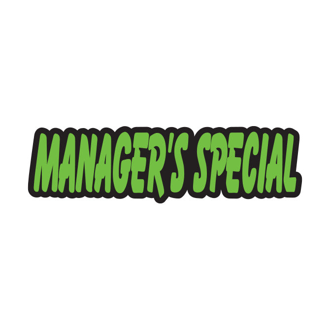 Green & Black Die Cut Slogan - Manager's Special - Qty. 12