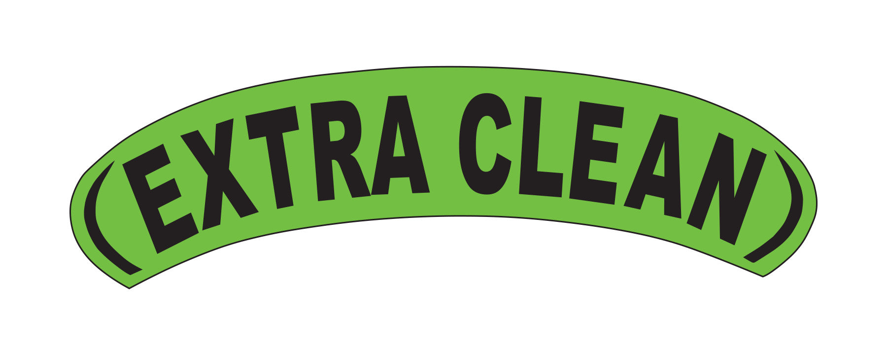 Arch Slogan Window Sticker - Extra Clean - Fluorescent Green & Black - Qty.