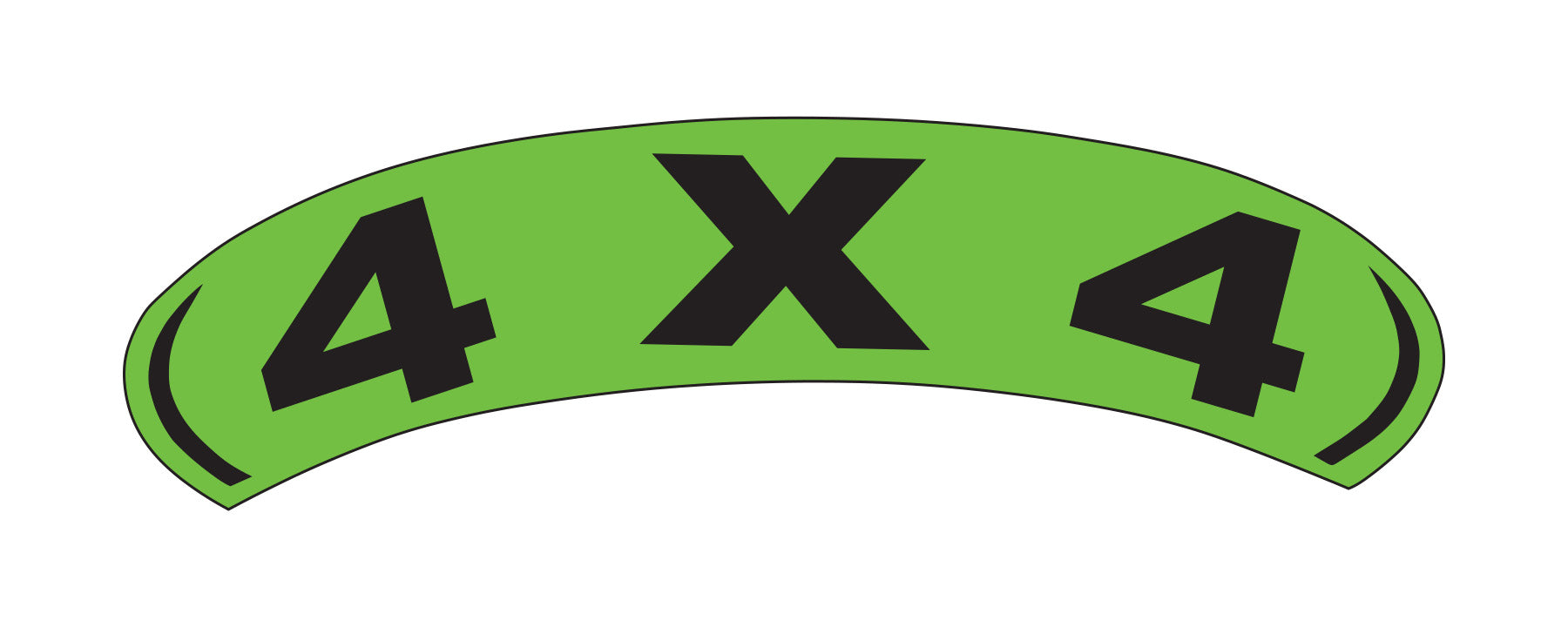 Arch Slogan Window Sticker - 4 X 4 - Fluorescent Green & Black - Qty. 12