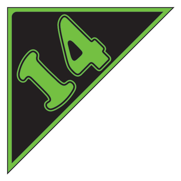 Window Sticker - Auto Angles - Green & Black - 2014 - Qty. 12