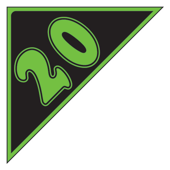 Window Sticker - Auto Angles - Green & Black - 2020 - Qty. 12