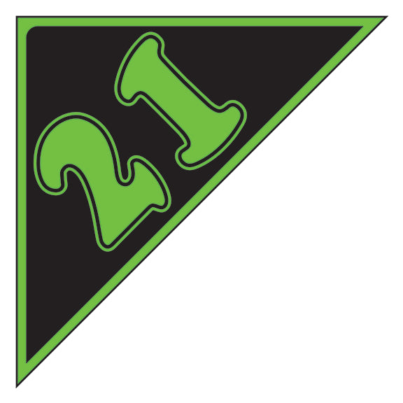 Window Sticker - Auto Angles - Green & Black - 2021 - Qty. 12