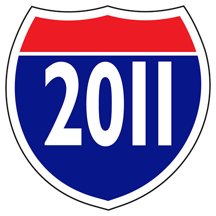 Window Sticker - Interstate Shield - 2011 - Qty. 12