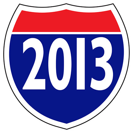 Window Sticker - Interstate Shield - 2013 - Qty. 12