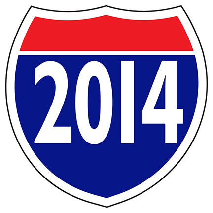 Window Sticker - Interstate Shield - 2014 - Qty. 12
