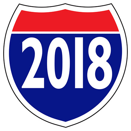 Window Sticker - Interstate Shield - 2018 - Qty. 12