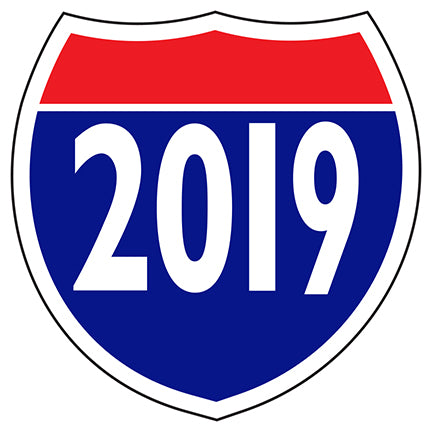 Window Sticker - Interstate Shield - 2019 - Qty. 12
