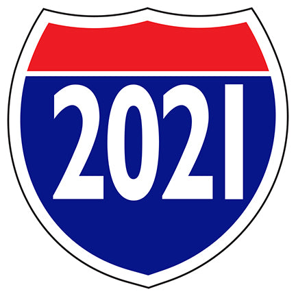 Window Sticker - Interstate Shield - 2021 - Qty. 12