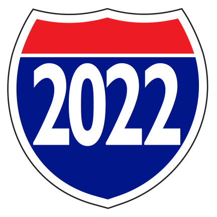 Window Sticker - Interstate Shield - 2022 - Qty. 12