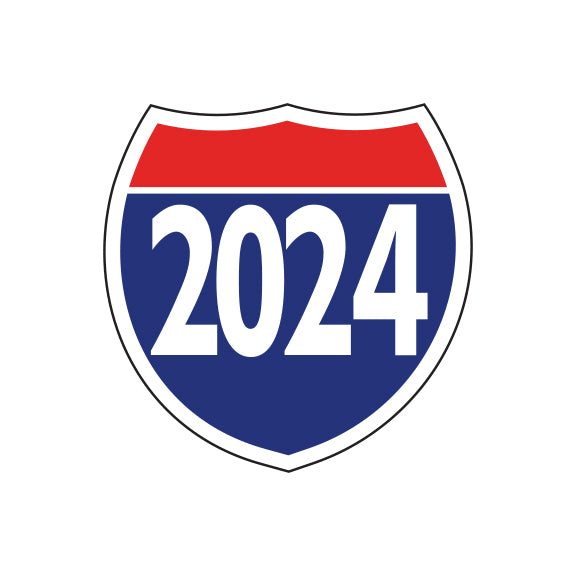 Window Sticker - Interstate Shield - 2024 - Qty. 12