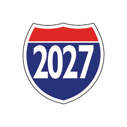 Window Sticker - Interstate Shield - 2027 - Qty. 12 | Interstate Shields