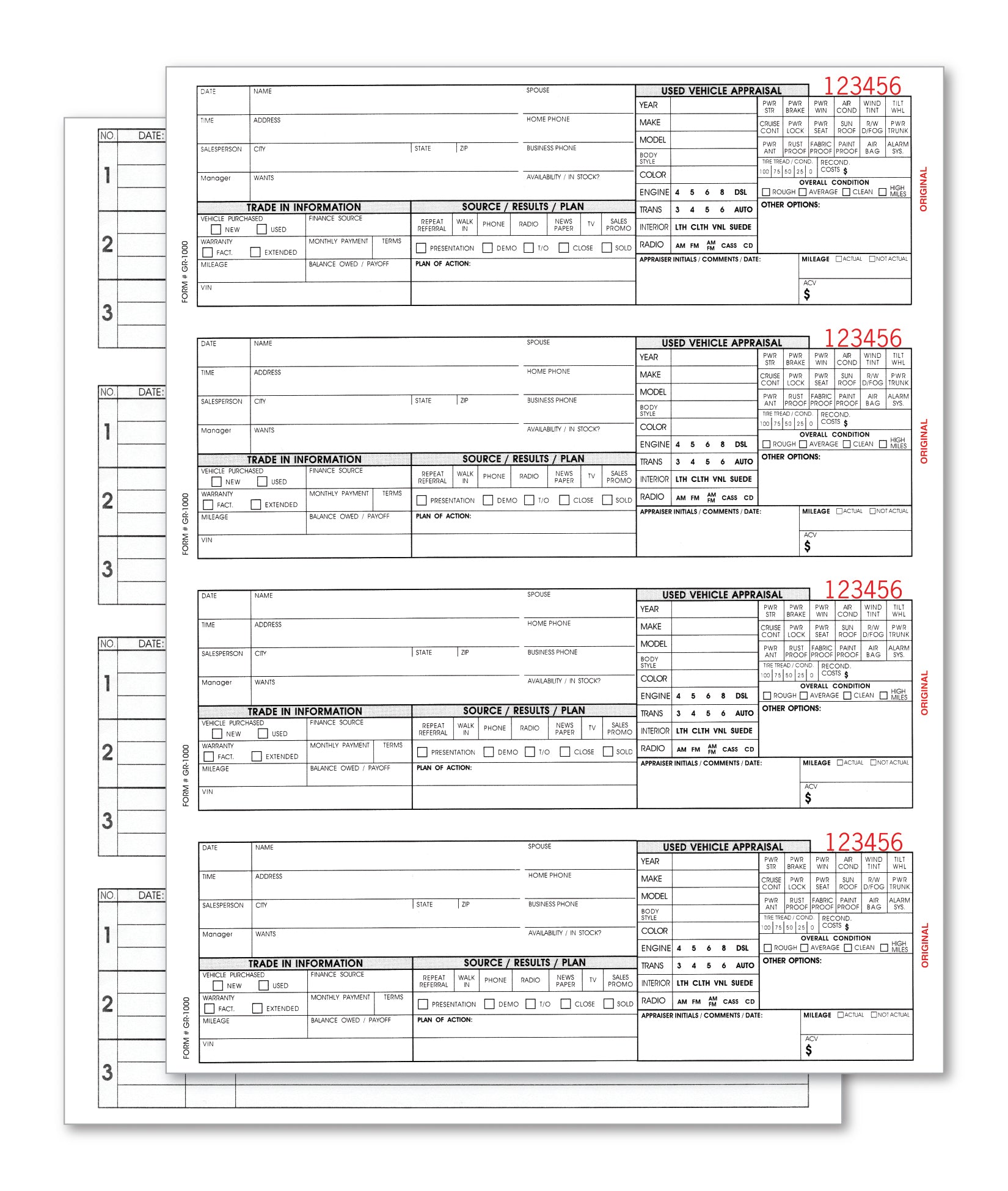 Guest Register Book - GR-1000 - 3 Part - Numbered - Qty. 1