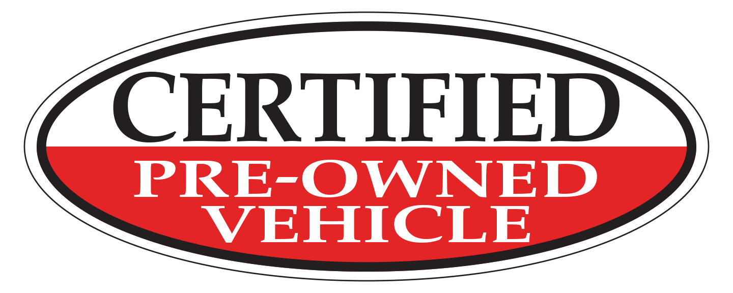 Window Sticker, Red Oval, Certified Pre Owned Vehicle - Qty. 12