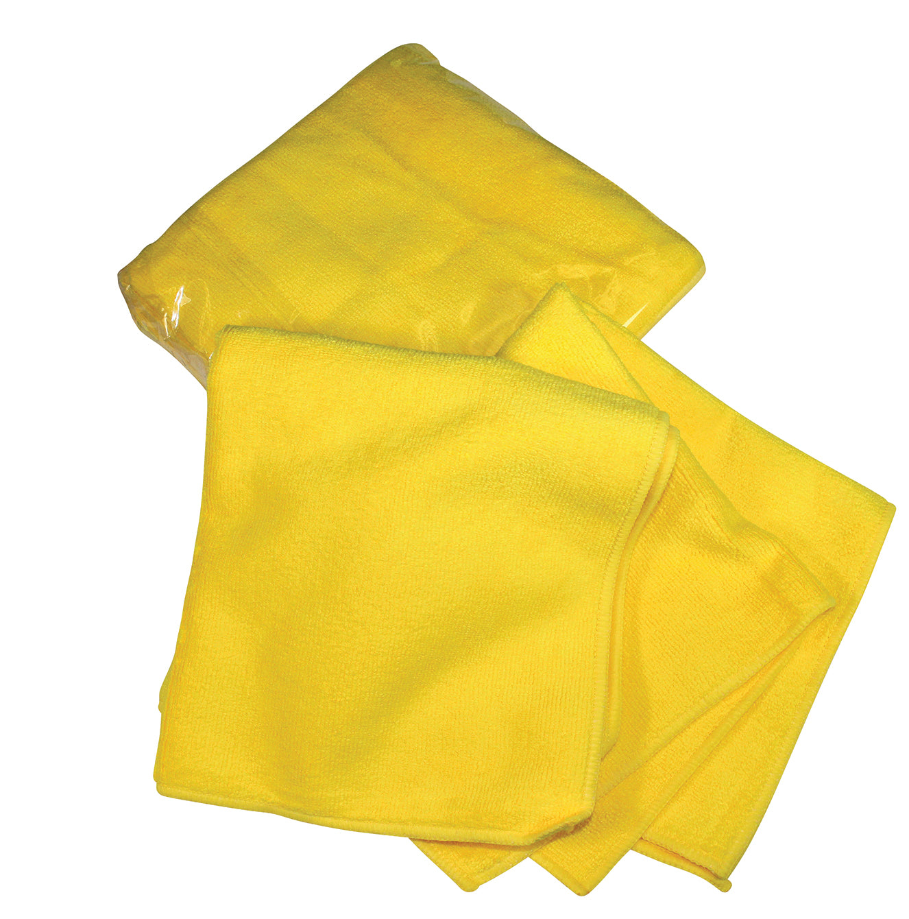 Deluxe Yellow Detailing Towel - 16" x 16" - 4 Towels - Qty. 1 Pk