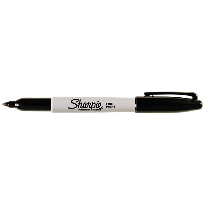 Sharpie Marker - Fine Tip - Black - Qty. 12 Per Box