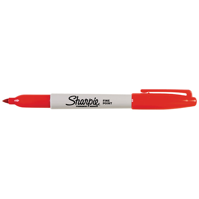 Sharpie Marker - Fine Tip - Red - Qty. 12 Per Box
