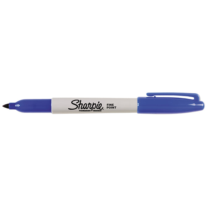 Sharpie Marker - Fine Tip - Blue - Qty. 12 Per Box