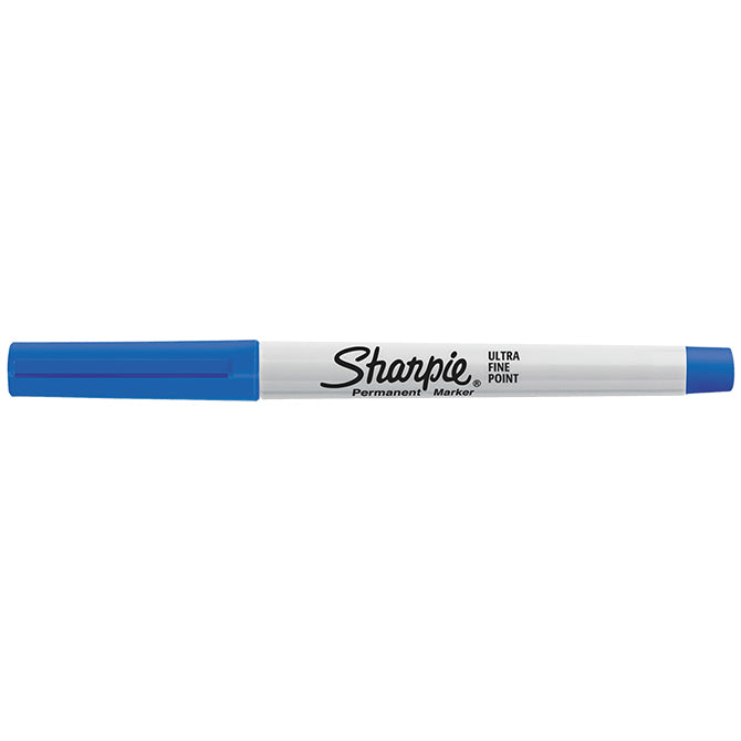 Sharpie Marker - Ultra Fine Tip - Blue - Qty. 12 Per Box
