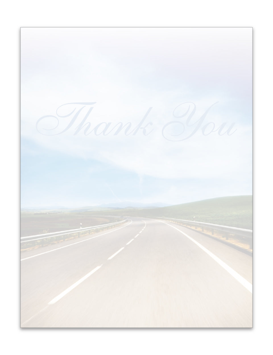 Laser Cut Sheet - Thank You Screen - 8.5 x 11- 20# - Qty. 250