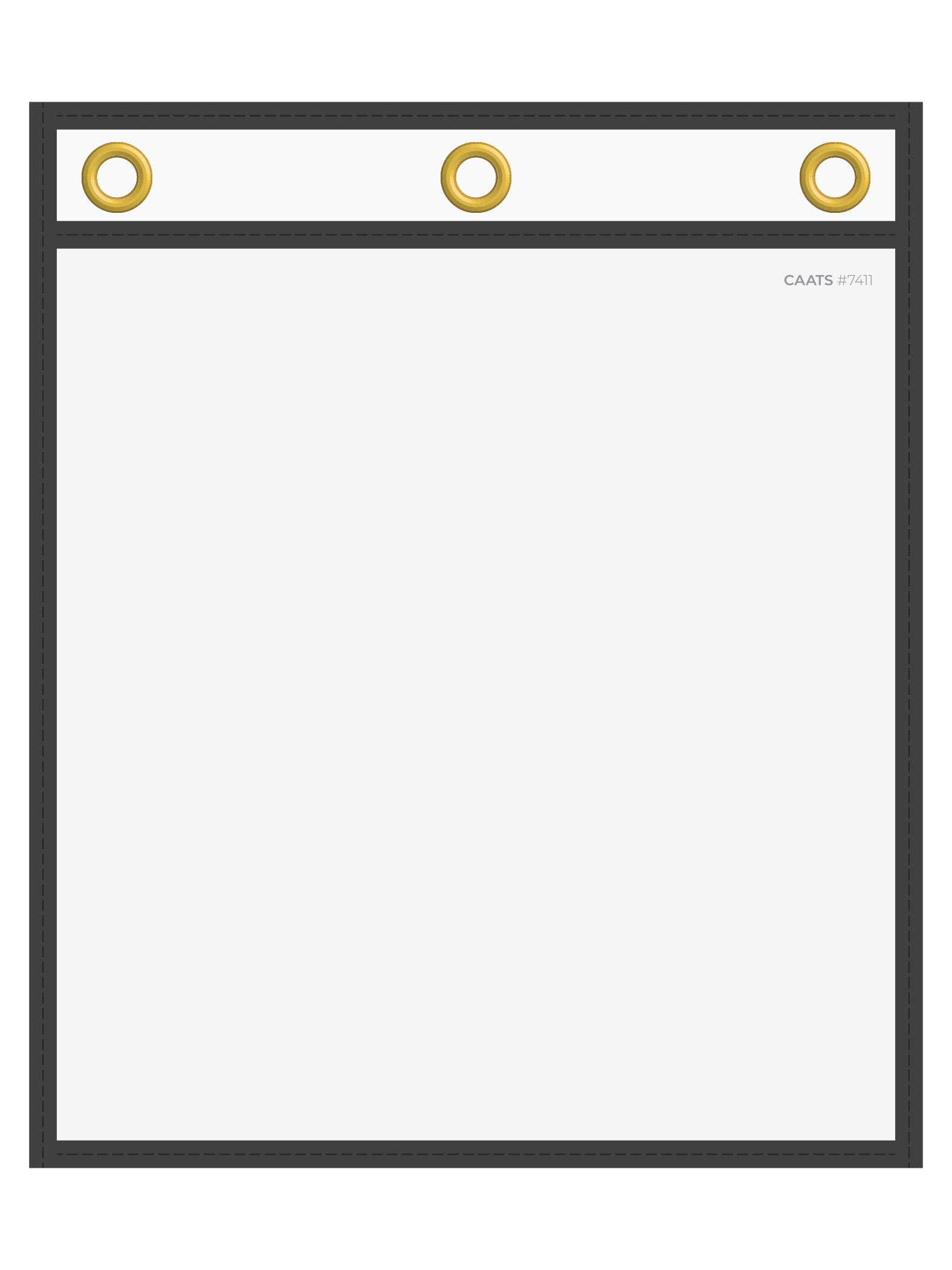 WorkTicket Holder - Black - No Handle - Clear Front & Back - 11"" x 13"" -