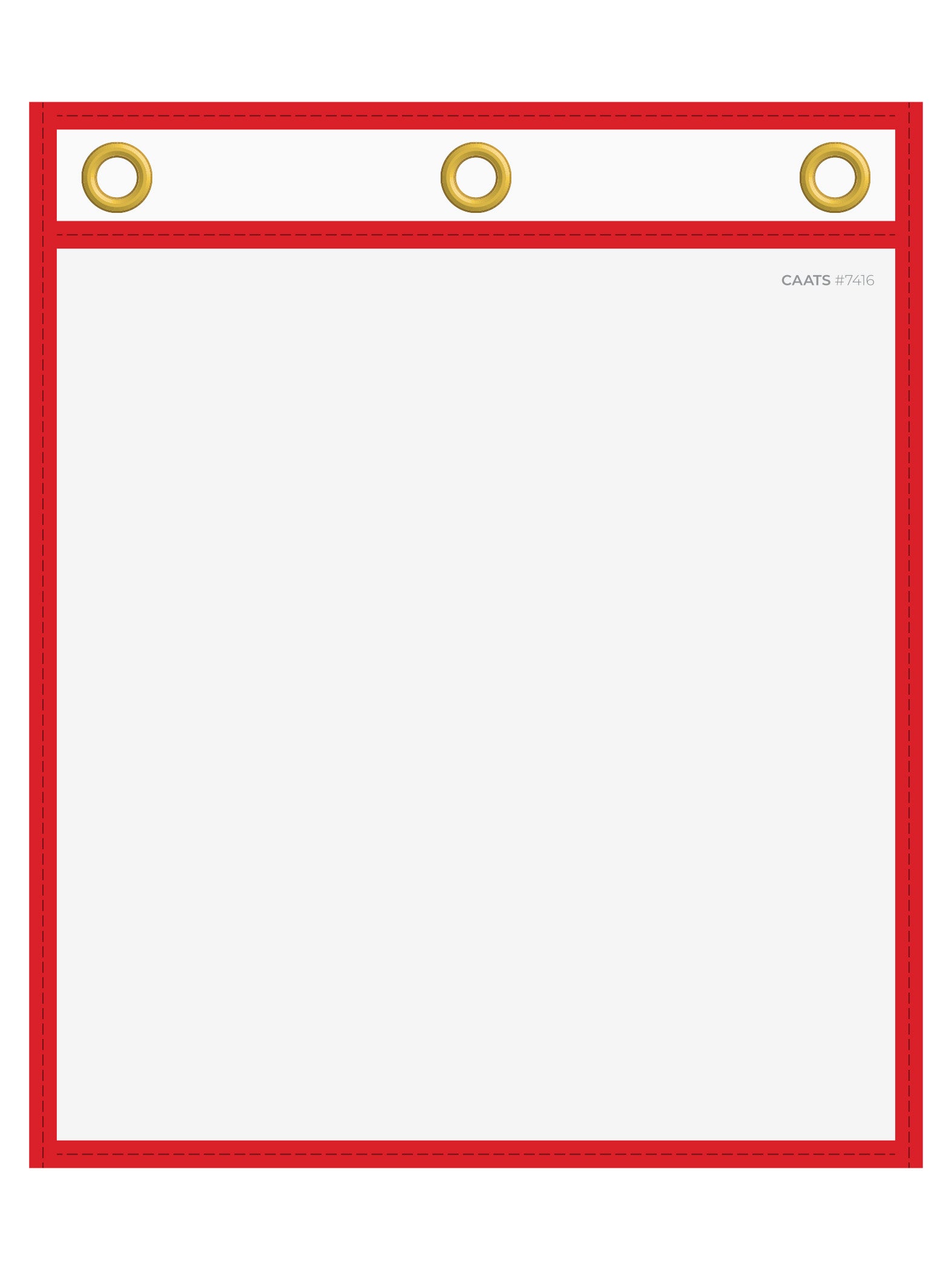 WorkTicket Holder - Red - No Handle - Clear Front & Back - 11"" x 13"" - Qt