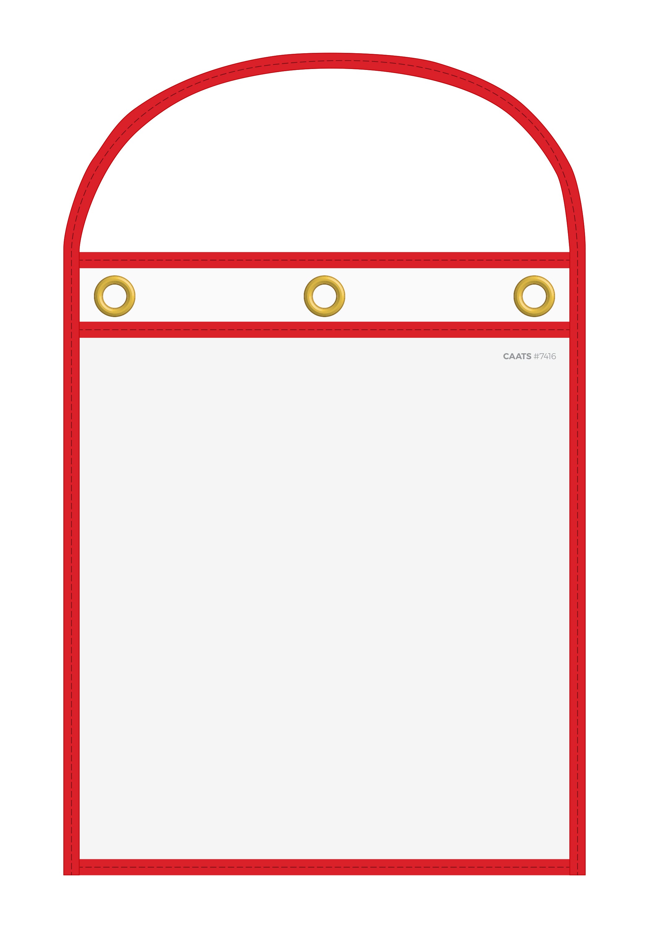 WorkTicket Holder - Red - Clear Front & Back - 11" x 13" - Qty. 25