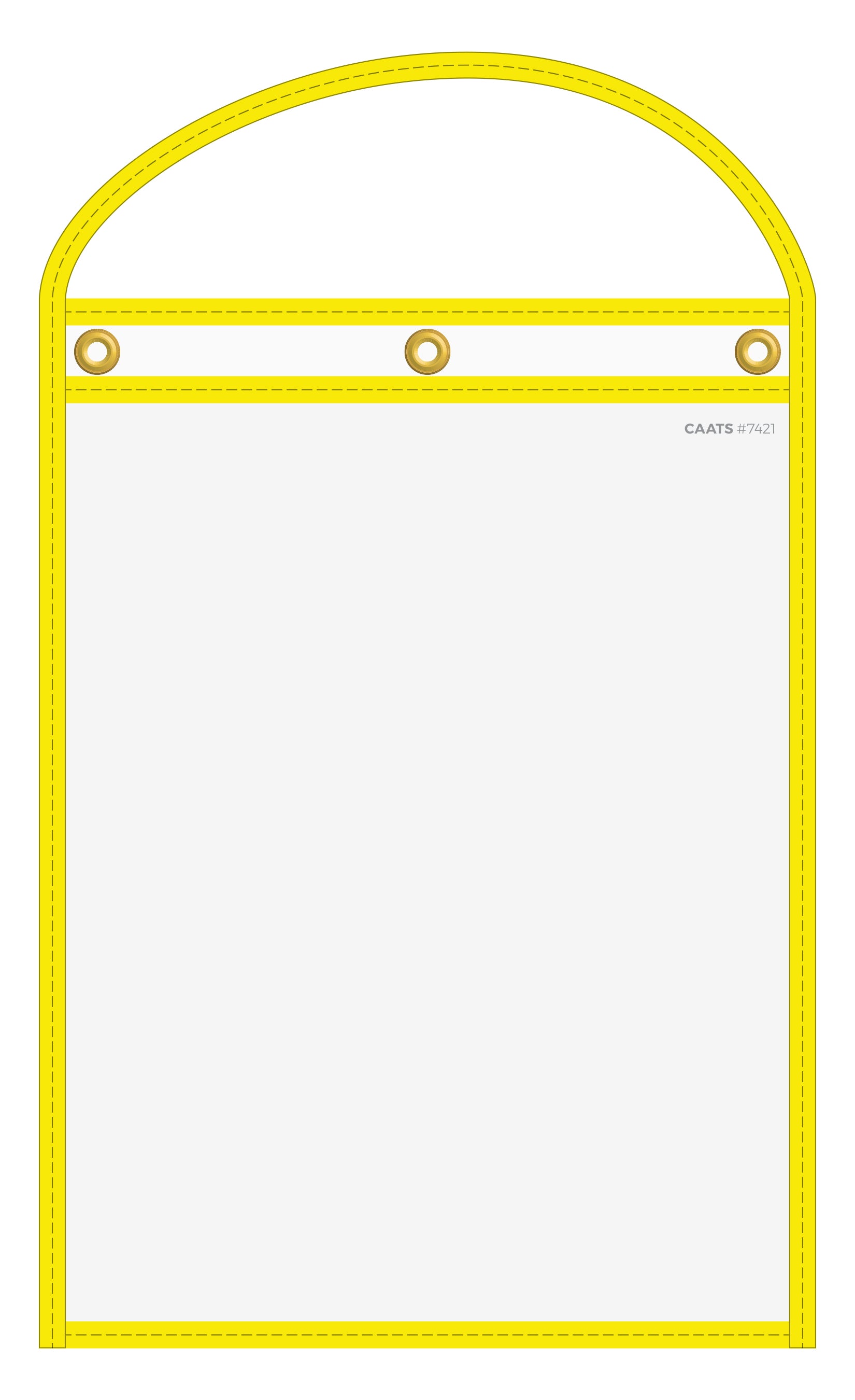 WorkTicket Holder -Neon Yellow- Clear Front & Back- 10" x 13" - Qty. 10
